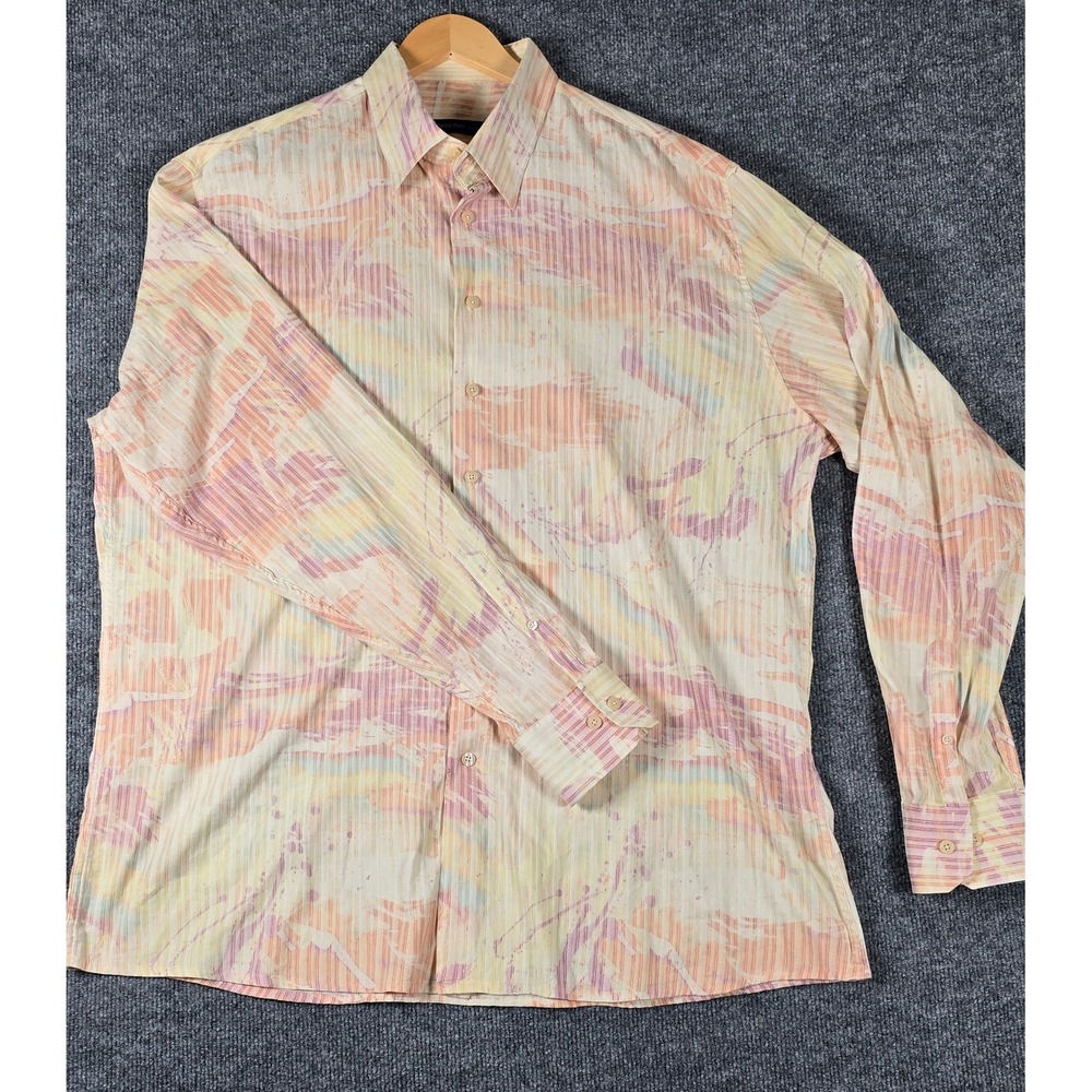 Georg Roth Los Angeles Mens XXL Abstract Print Long Sleeve Button‎ Down Shirt